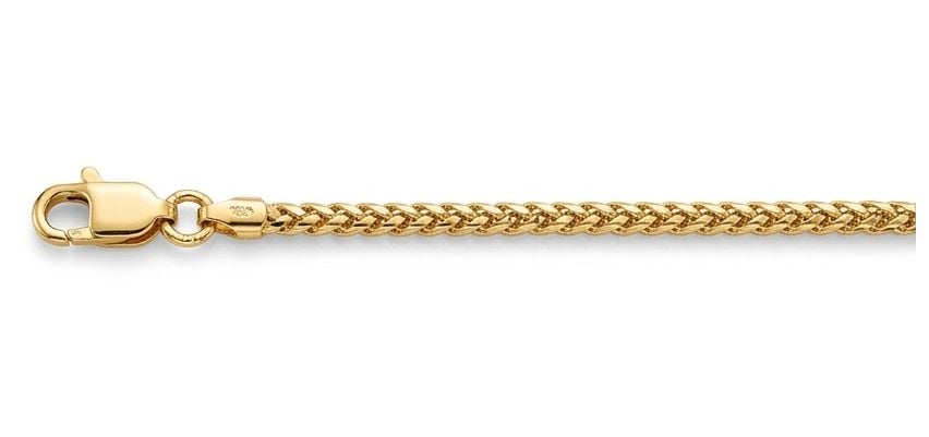James Moore 9ct Yellow Gold Semi Solid Triple Spinga 20 1 Jewellery