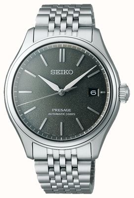 Seiko Presage klassieke serie ‘sensaicha’ (40,2 mm) grijsgroene wijzerplaat / roestvrijstalen armband SPB465J1