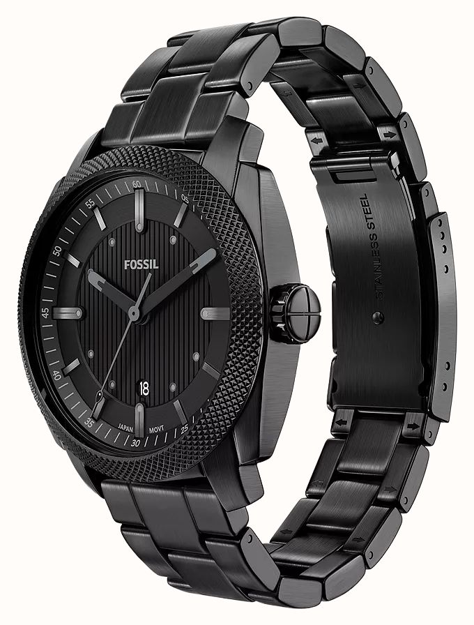 Fossil Machine 41 mm Three-Hand Date Black Stainless Steel Watch FS6186 - 备用视图 7