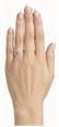 0.72ct Oval & Pear Natural Diamond Platinum Trilogy Ring J14664 - alternate view 4