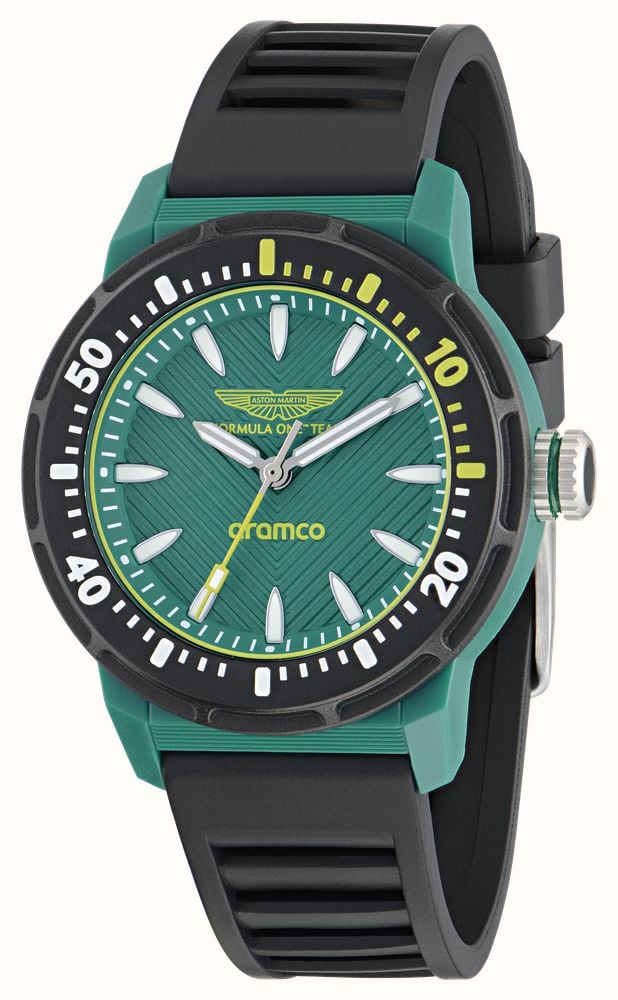 Aston Martin Aramco Formula One™ Team PDK W Quartz (40mm) Podium Green Dial / Black Silicone Strap Watch MTFK1F502 - alternative Ansicht 2
