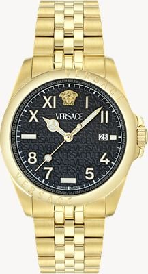 Versace Men's VERSACE ANTEO (41mm) Black Dial / Gold-Tone Stainless Steel Bracelet VE9H00624