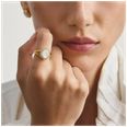 Thomas Sabo Thomas Sabo Fluid Elegance 18ct Yellow Gold Plated Mother of Pearl Halo Signet Ring (Size 50) TR2542-M01-14-50 - widok alternatywny 3