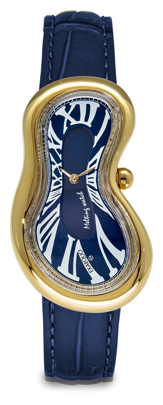 Exaequo Melting Watch classique PVD or jaune (28 mm) montre