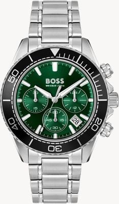 BOSS SEALINER Quartz Chronograph (44mm) Green Dial / Stainless Steel Bracelet 1514321