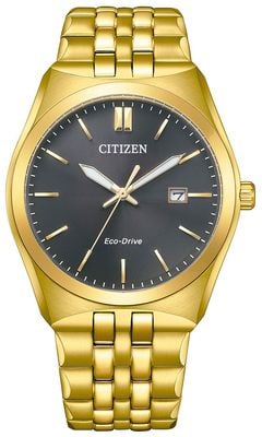 Citizen Men's Eco Drive (40mm) Black Dial / Gold-Tone Stainless Steel Bracelet BM7333-85E
