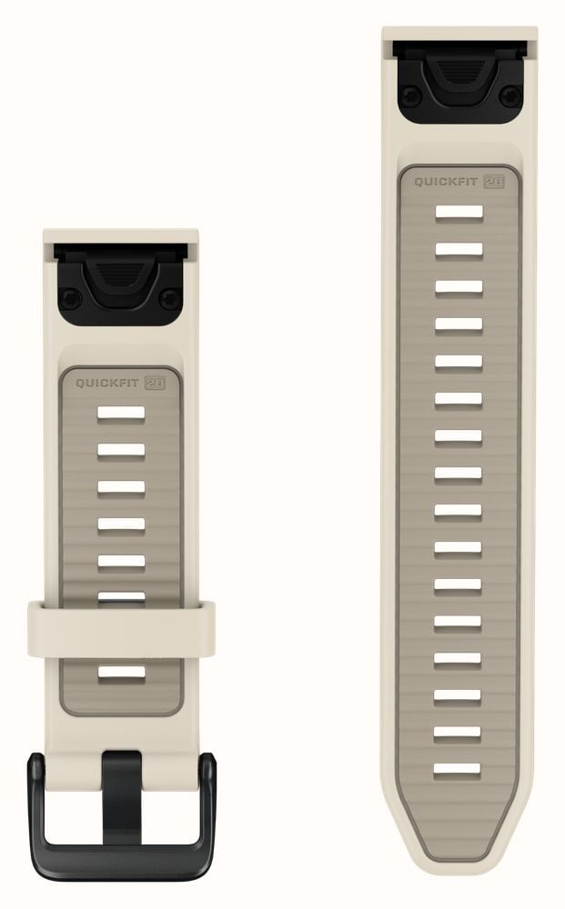 Garmin QuickFit Bands (20mm) Cream/French Grey Silicone with Black Hardware - Strap Only 010-14506-04 - alternate view 2