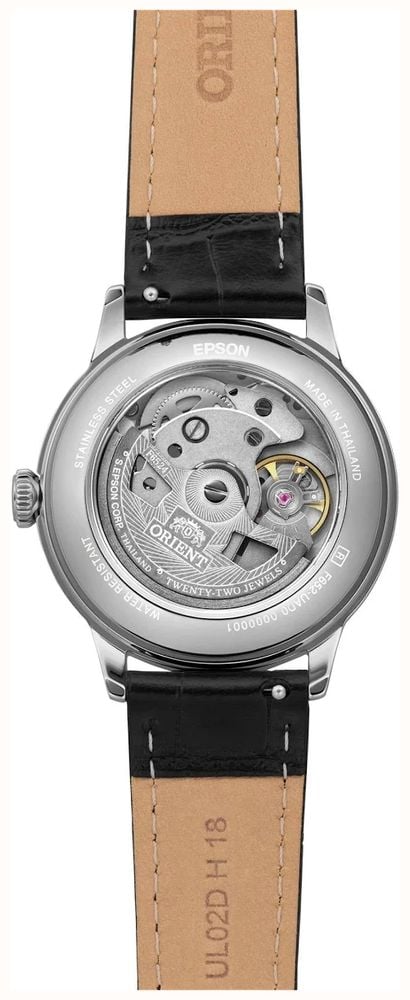 Orient Men's White Dial Automatic Black Leather Strap RA-BB0103S30B - vista alternativa 4