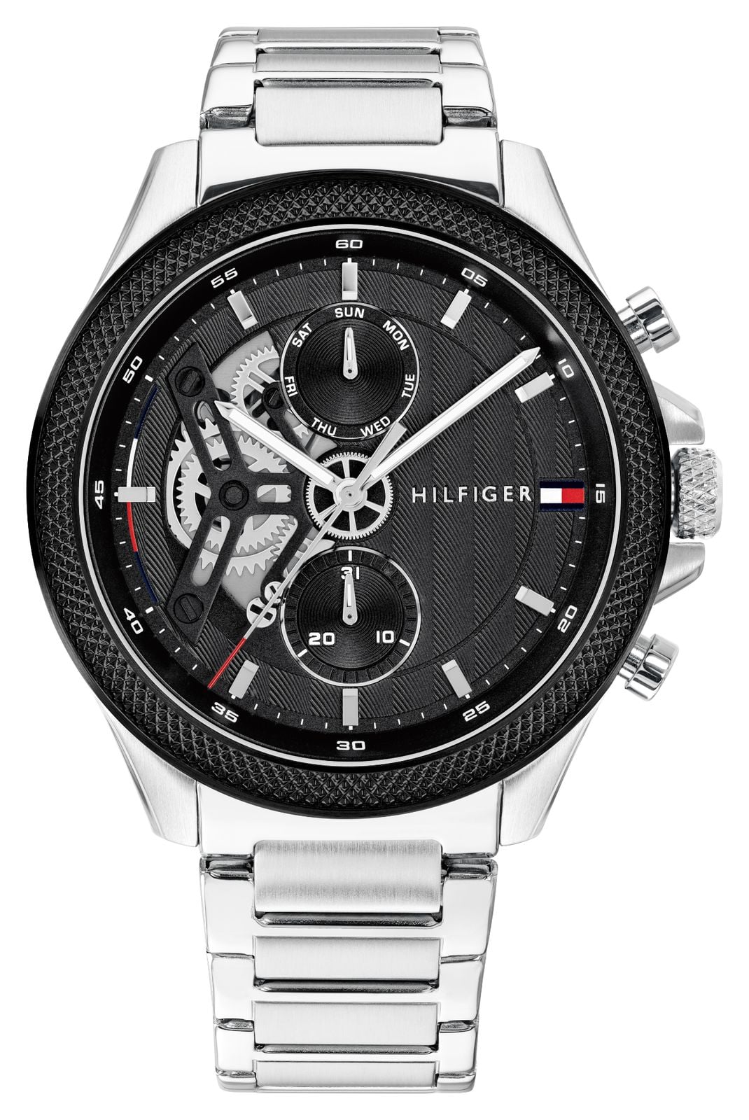 Tommy Hilfiger Clark mit schwarzem Zifferblatt und uhr