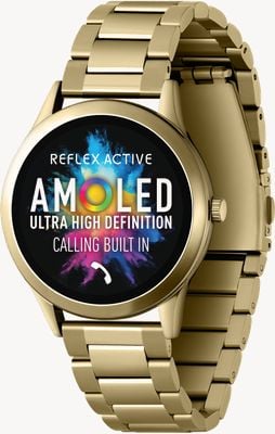 Reflex Active Series 31 Amoled Smart Calling Watch (35mm) Gold-Tone Stainless Steel Bracelet RA31-4100