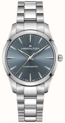 Hamilton Jazzmaster al quarzo (40 mm), quadrante blu con finitura a raggio di sole / bracciale in acciaio inossidabile H32461141