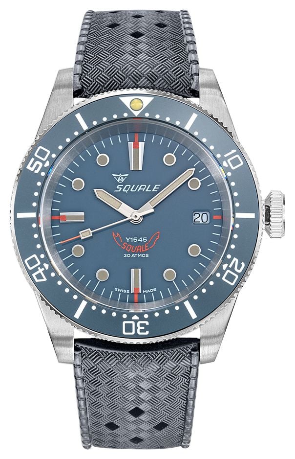 Squale 1545 Gris (40mm) Cadran gris / caoutchouc montre