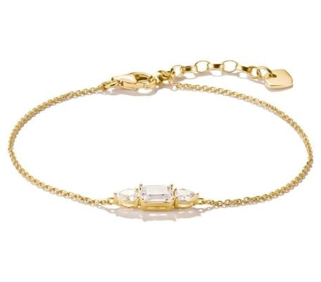 Thomas Sabo 18k Gold Plated Bracelet With Sparkling Zirconia Jewellery