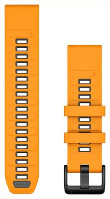 Garmin Somente pulseira de relógio Quickfit® 22, silicone laranja brilhante/grafite 010-13392-01