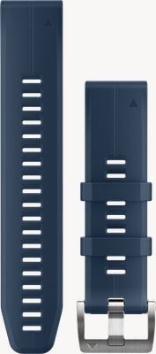 Garmin Cinturini Quickfit (22 mm) in silicone blu capitano con hardware argento - solo cinturino 010-13989-00