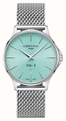 Certina Ds-8 Gent (40 mm) hellblaues Zifferblatt / Milanaise-Armband aus Edelstahl C0454101135100