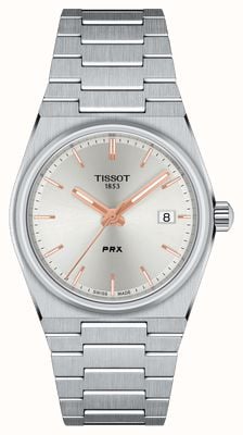 Tissot Prx 40 205 Quarz 35 mm Silber/Roségold T1372101103100