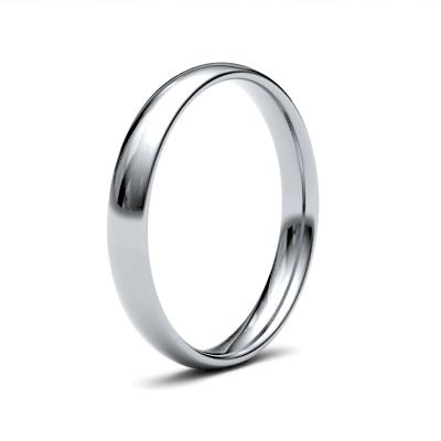 James Moore Wedding Rings | Palladium 500 | 2.5mm | Light | Traditional Court | AG_2.5GLC-PD5