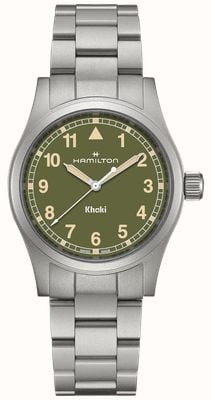 Hamilton Khaki Field Quartz (38mm) Khaki Green Dial / Stainless Steel Bracelet H69401160