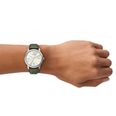 Emporio Armani Three-Hand Quartz (39mm) Cream Sunray Dial / Green Leather Strap AR11811 - 別ビュー 2