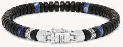 Buddha To Buddha Spirit Bead Mini Onyx Sodalite Bracelet Sterling Silver 201OS - (Size E) 001J012011505