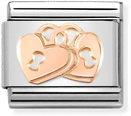Nomination Classic Padlock Hearts Rose Gold Charm 430104/39