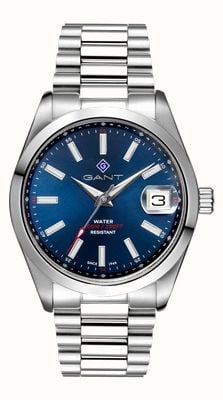 GANT Reloj Eastham para hombre (42 mm), esfera azul y brazalete de acero inoxidable G161020