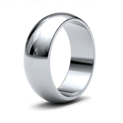 James Moore & Co | oro bianco 9 carati | 7 mm | medio | misura a forma di D | ag_7lmd-9w AG_7LMD-9W