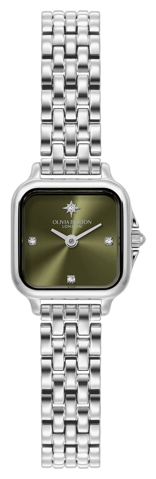 Olivia Burton Grosvenor mini (20 mm) cadran vert / bracelet montre