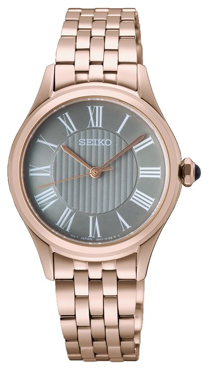 Seiko Caprice quartz (29,6 mm) cadran gris clair / bracelet montre