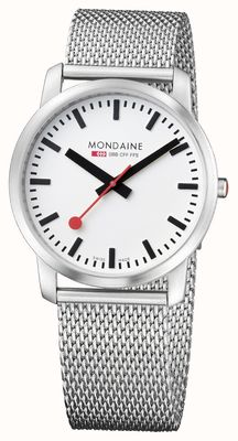Mondaine Relógio masculino simplesmente elegante em aço inoxidável A638.30350.16SBZ
