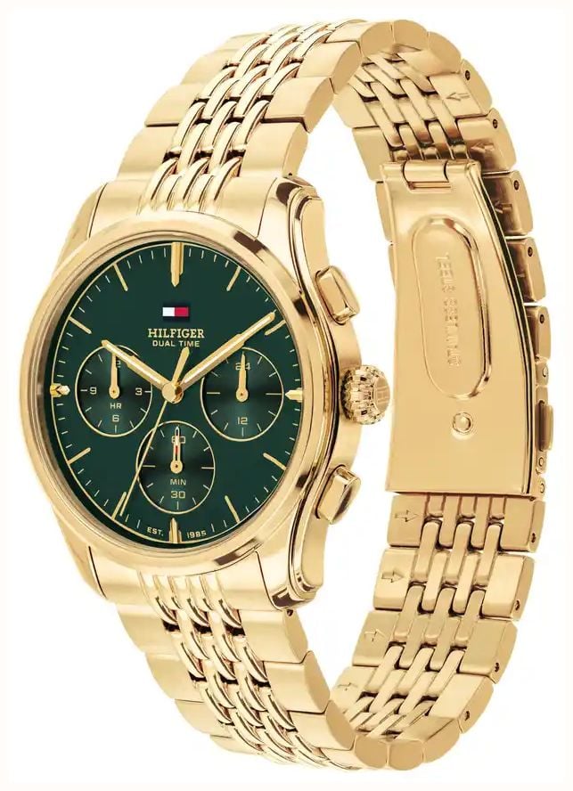 Tommy Hilfiger The Empire Gold Plated Green Dial Watch 1710814 - alternatieve weergave 2