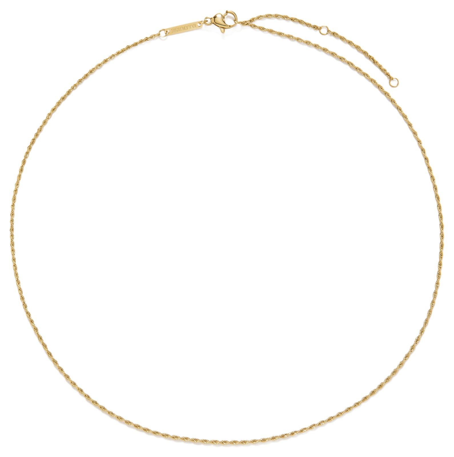 DLOUISE Ladies GoldTone Fine Rope Chain 45cm NAN1045 Jewellery