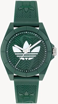 Adidas PROJECT FOUR (41mm) Green Wave Dial / Green Resin Strap AOST25034