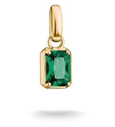 Thomas Sabo May Birth Green Stone Gold Charm Connect Pendant