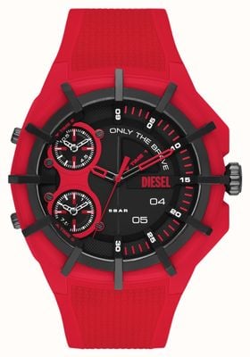 Diesel Męski monochromatyczny zegarek w kolorze czerwono-czarnym DZ1989