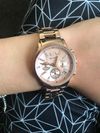 Customer picture of Armani Exchange Women's | Crystal Set Dial | Rose Gold Tone Bracelet AX4326