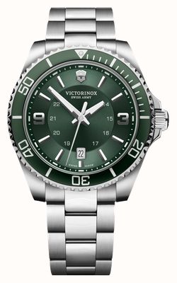 Victorinox Maverick grande (43 mm) quadrante verde / bracciale in acciaio inossidabile 241934