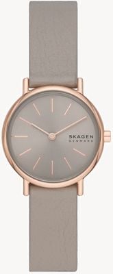 Skagen Armband und Zifferblatt aus charakteristischem Lille-Taupe-Leder SKW3060
