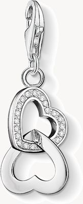 Thomas Sabo Hearts Charm White 925 Sterling Silver/ Zirconia 0863-051-14