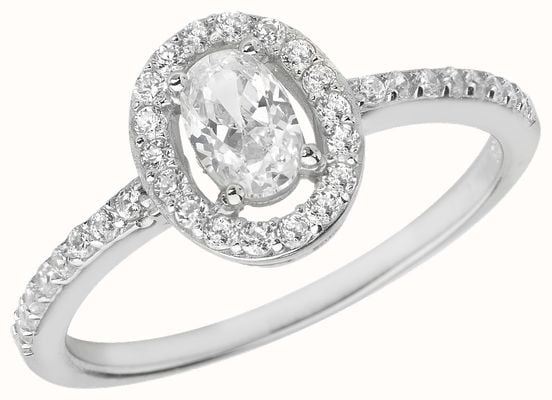 James Moore TH Sterling Silver Ladies CZ Ring (Size M) G7436/M