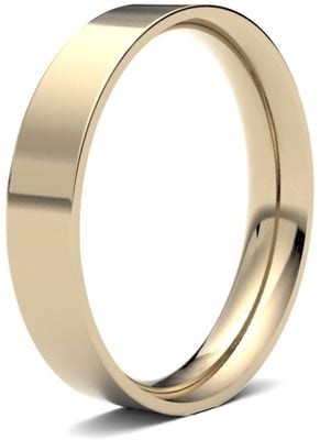 James Moore Wedding Rings | 9ct Yellow Gold | 4mm | Medium | Flat Court | AG_4LME-9Y