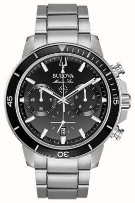 Bulova Relógio cronógrafo masculino estrela marinha preta 96B272