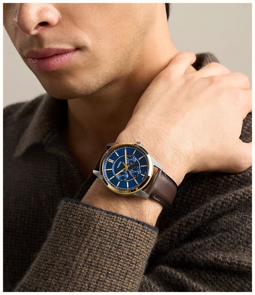 Fossil Pearson 42 mm Multifunction Brown Leather FS6195 - widok alternatywny 6