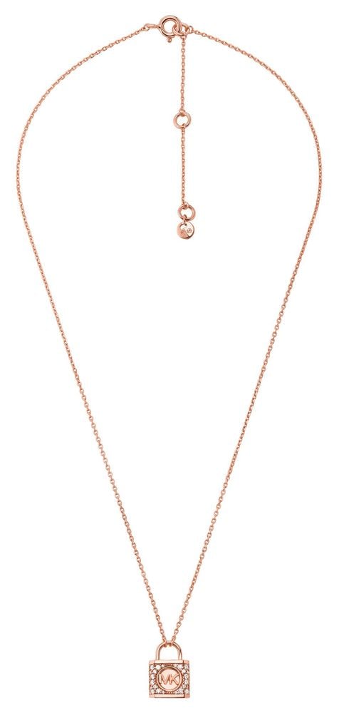 Michael kors rose gold padlock necklace online