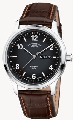 Mühle Glashütte Men's Lunova Automatic Day/Date Titanium Case Brown Leather M1-43-26-LB