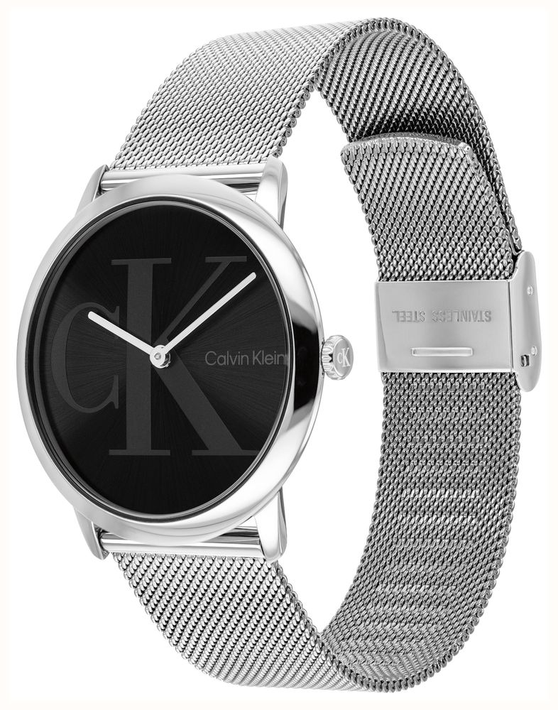 Calvin Klein Exceptional Quartz (37mm) Black CK Dial / Stainless Steel Mesh Bracelet 25200604 - vista alternativa 2