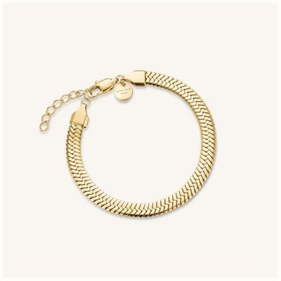 Rosefield Jewellery Large Snake Gold Plated Bracelet JBLSG-J1189