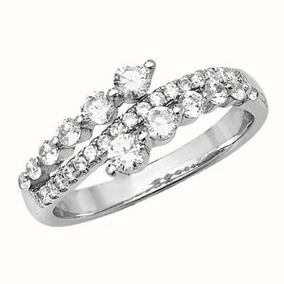 James Moore TH Sterling Silver Ladies CZ Ring (Size N) G7505/N