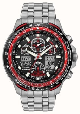 Citizen Red Arrows titânio skyhawk a-t eco-drive masculino alimentado por energia solar JY8110-51E